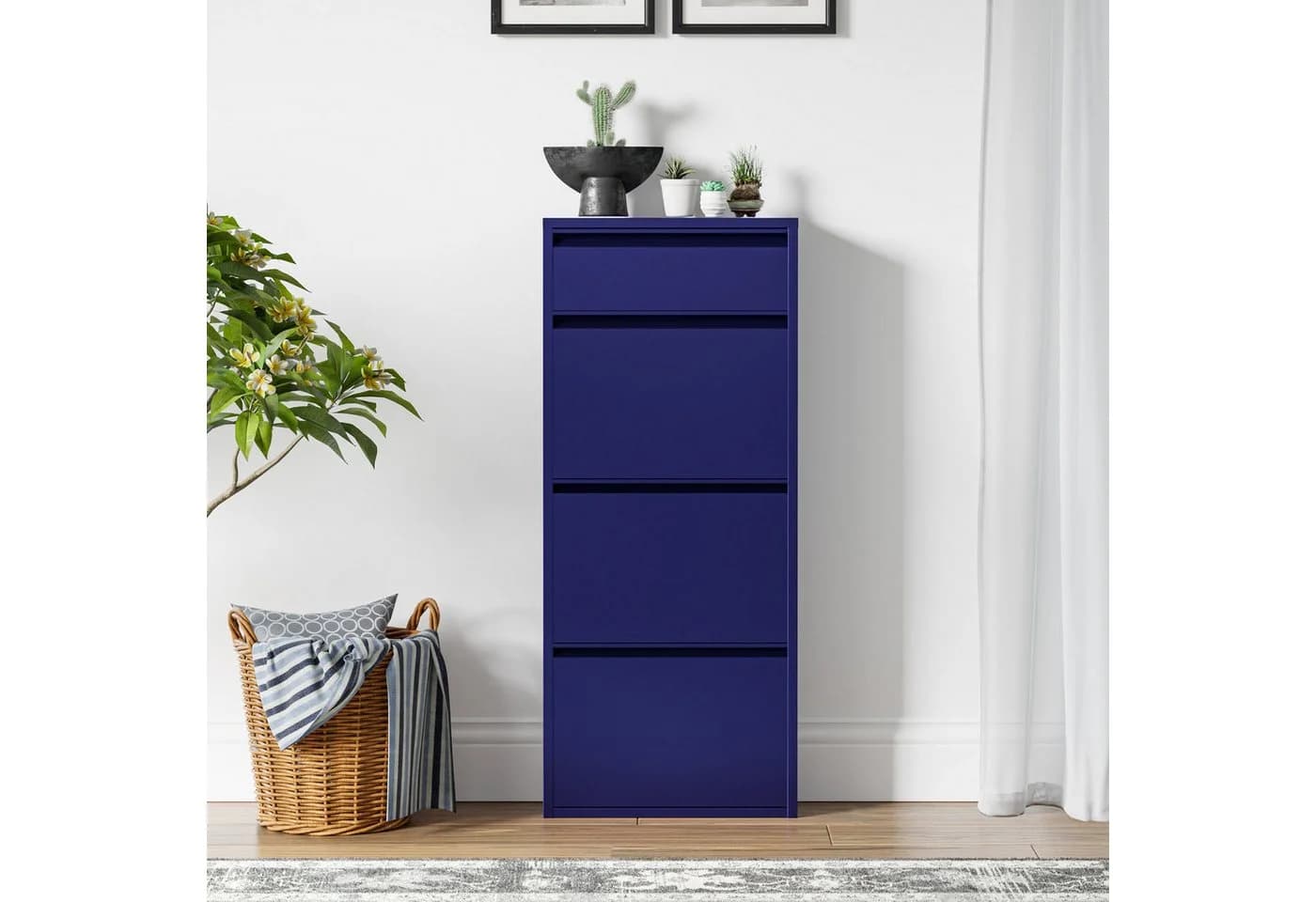 en.casa Schuhschrank »Sokndal« Metall Nachtblau - Bild 5