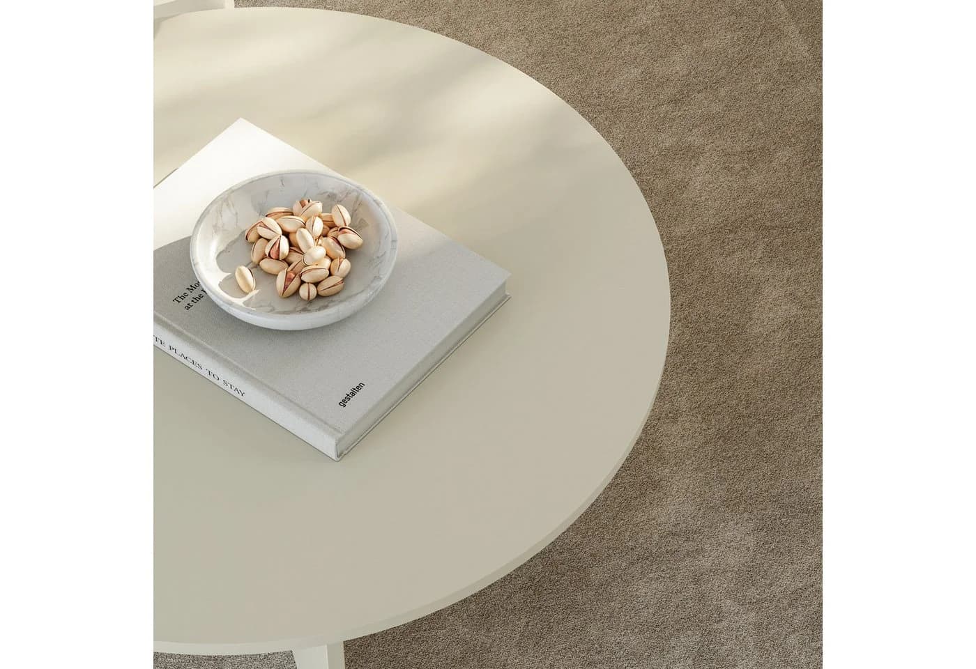 en.casa Beistelltisch (2-St) »Verummetka« rund Sandfarben (Oatmeal) - Bild 3