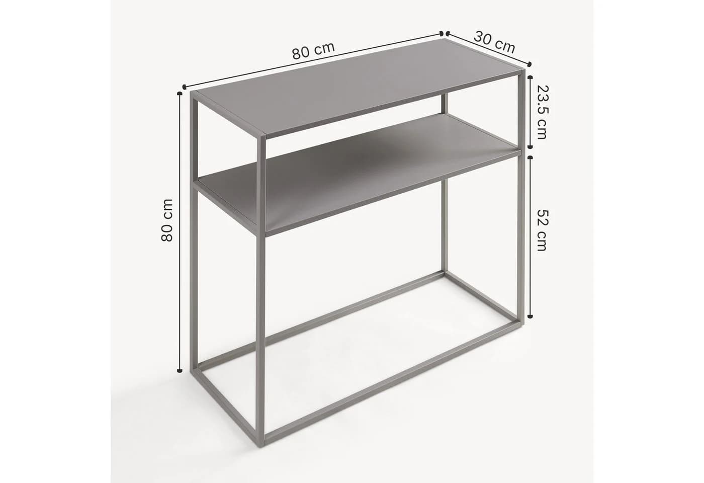 en.casa Konsolentisch »Kuhmo« Flurtisch Metall Hellgrau - Bild 4