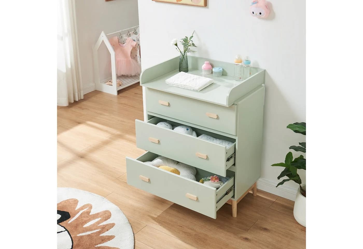 en.casa Wickelkommode Sarievn Mintgrün - Bild 3