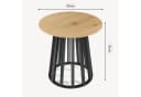 en.casa Esstisch Lensuu Schwarz Eicheoptik Rund Bild 5