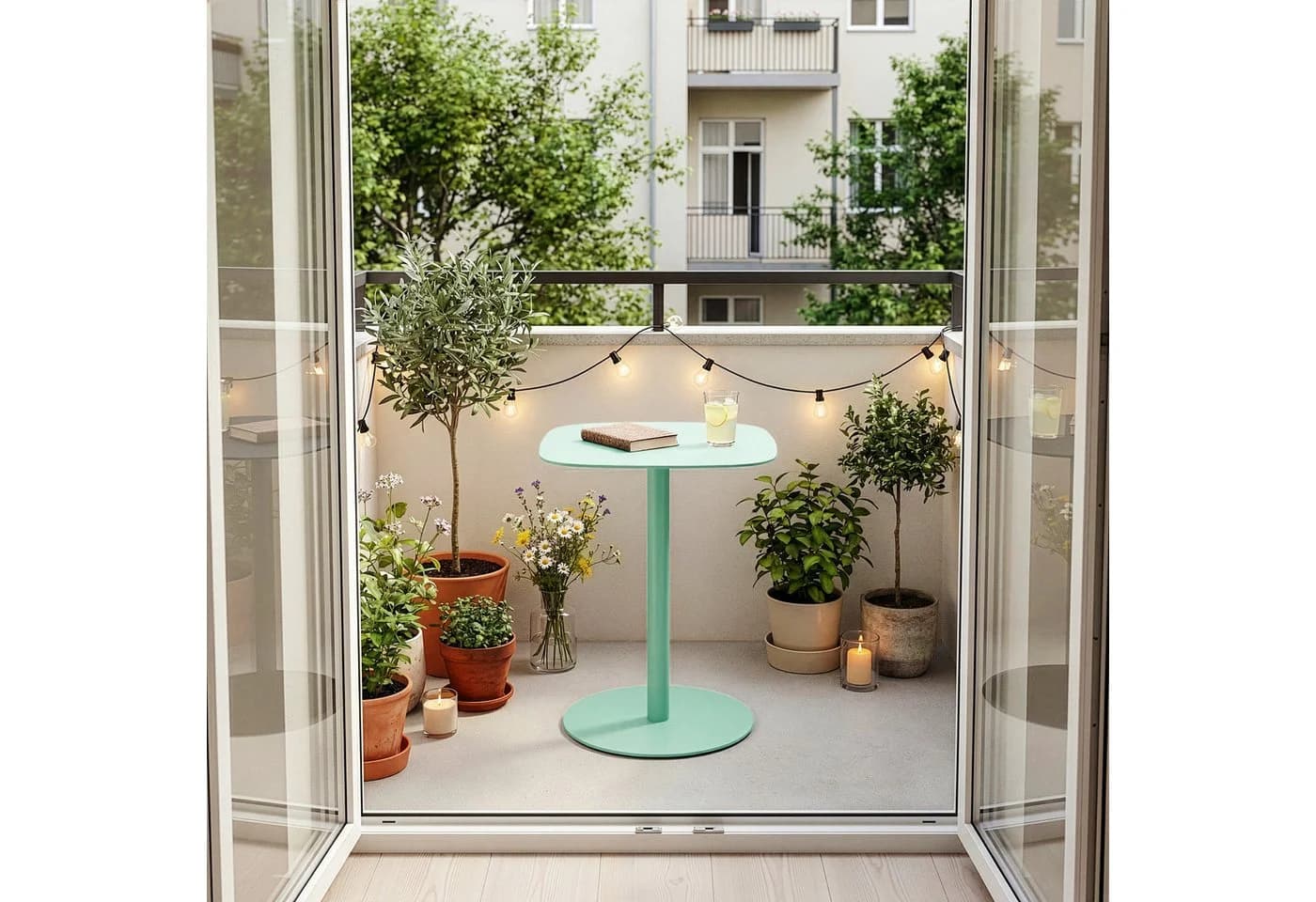 en.casa Beistelltisch Nastätten Metall Mintgrün - Bild 3