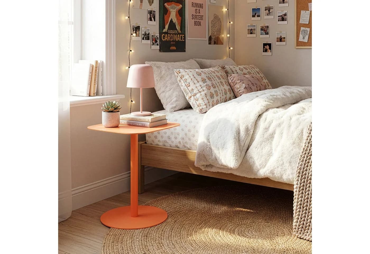 en.casa Beistelltisch »Nastätten« Balkontisch Metall Orange - Bild 3