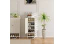 en.casa Schuhschrank Coleraine Stahl Cremeweiß Bild 3