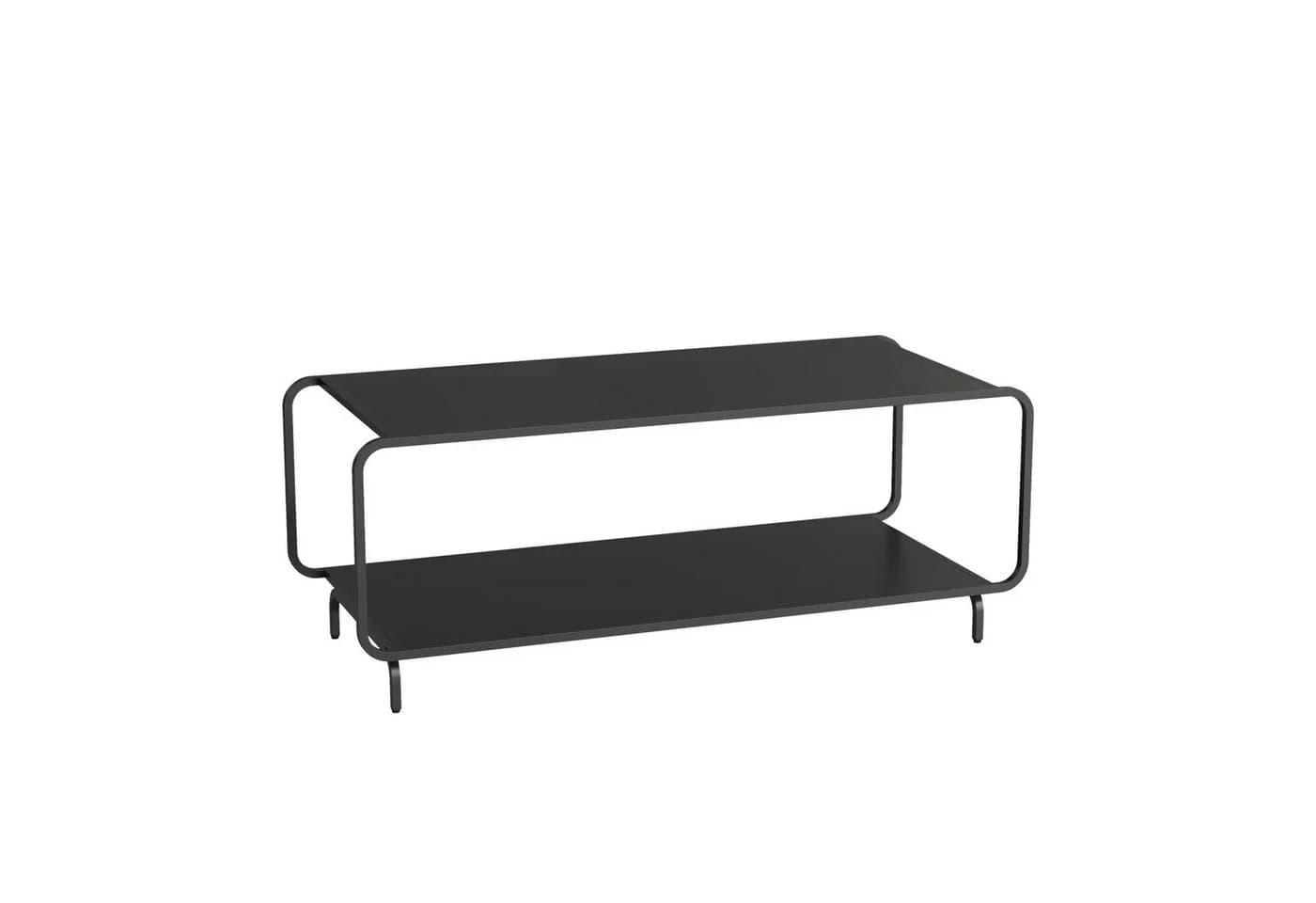 en.casa Couchtisch Færder 115x50x45 cm Stauraum Stahl Schwarz - Bild 5