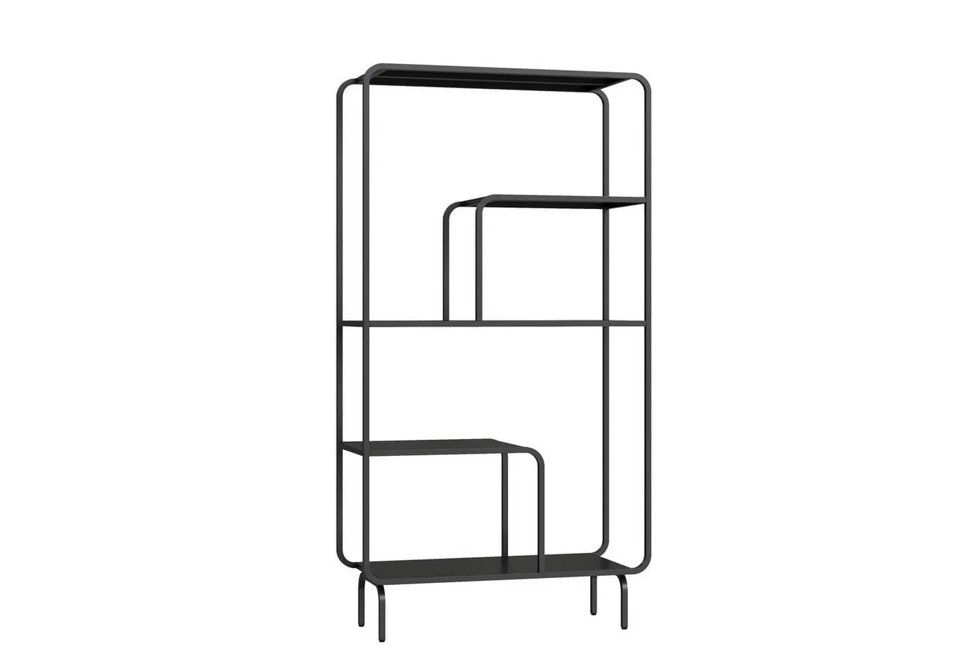 en.casa Bücherregal Stahl Schwarz Modernes Design - Bild 5