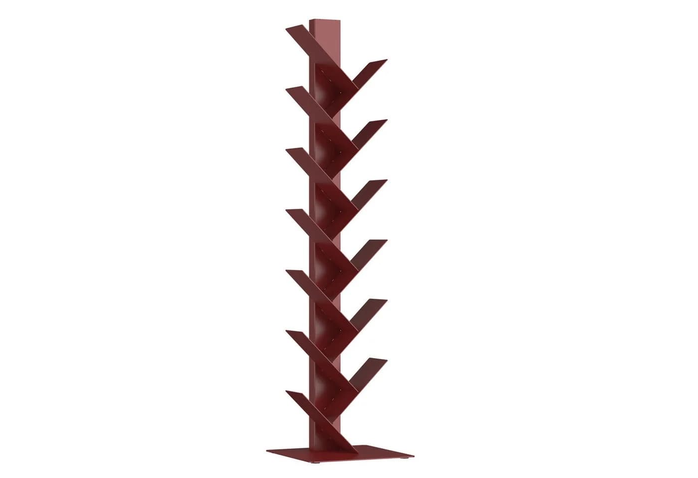 en.casa Bücherregal Eksjö Baumform 12 Ebenen Stahl Rot