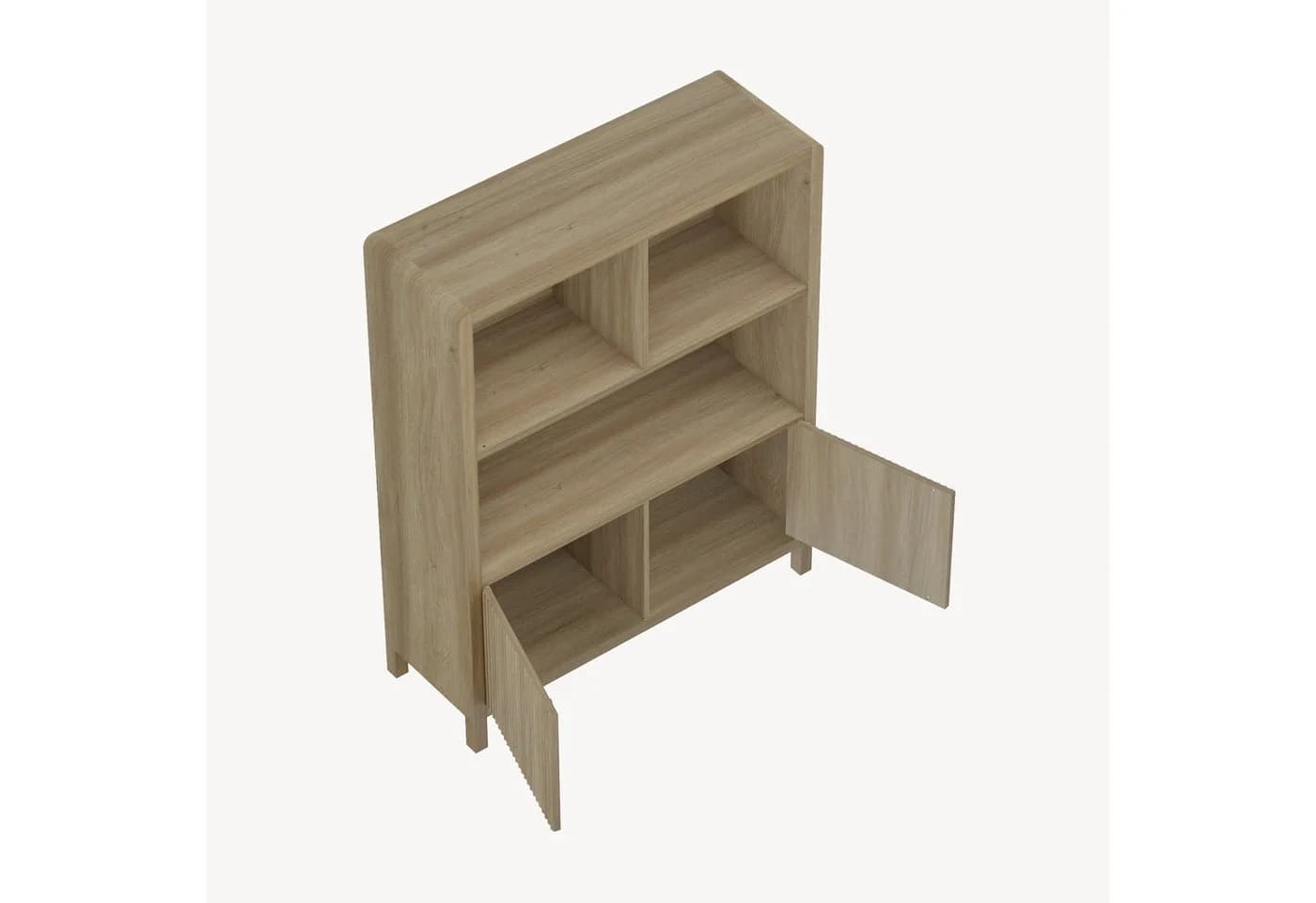 en.casa Highboard »Lukkodso« Eicheoptik rustikal mit Push-to-Open - Bild 5