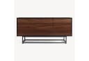 en.casa Sideboard Boxholm mit 3 Türen Schwarz/Walnussoptik Bild 5