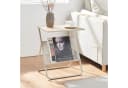 en.casa Beistelltisch Jäller Beige Eicheoptik mit Zeitungsablage Bild 2