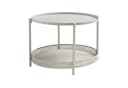 en.casa Couchtisch Jäller Rattan-Optik Metall Oval Taupe Bild 3