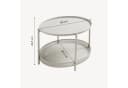 en.casa Couchtisch Jäller Rattan-Optik Metall Oval Taupe Bild 4
