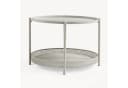 en.casa Couchtisch Jäller Rattan-Optik Metall Oval Taupe Bild 5