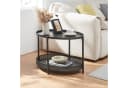 en.casa Couchtisch Jäller Oval Metall Schwarz Rattan-Optik Bild 2