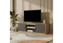 en.casa TV-Schrank Trömi mit 2 Türen Eicheoptik Grau Bild 2