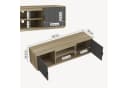 en.casa TV-Schrank Trömi mit 2 Türen Eicheoptik Grau Bild 5
