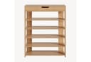 en.casa Schuhregal Boppeelo mit Schublade 5 Ablagen Sonoma-Eicheoptik Bild 5