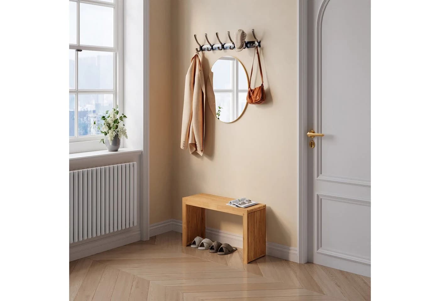 en.casa Schuhbank Korjad Bambus Natur - Bild 2