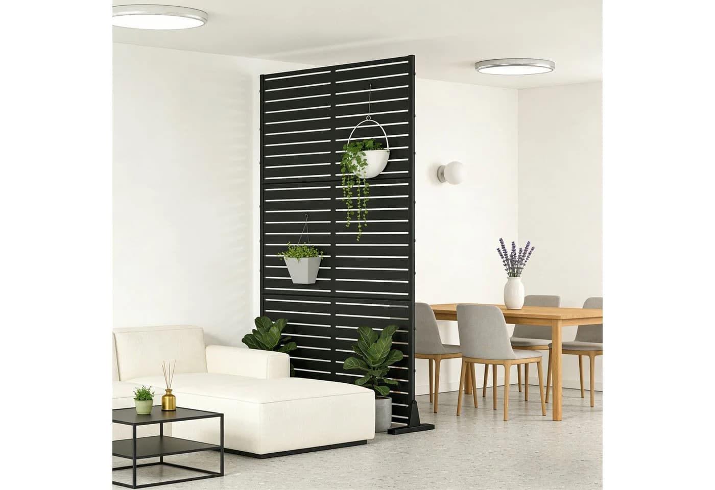 casa.pro Raumteiler »Nodepp« Trennwand Verzinkter Stahl 180 x 90 cm Schwarz - Bild 5