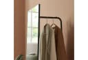 en.casa Garderobenspiegel mit Staufach und Kleiderstange Schwarz Bild 3