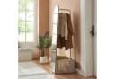 en.casa Garderobenspiegel Kuonta mit Staufach und Kleiderstange Beige Bild 1