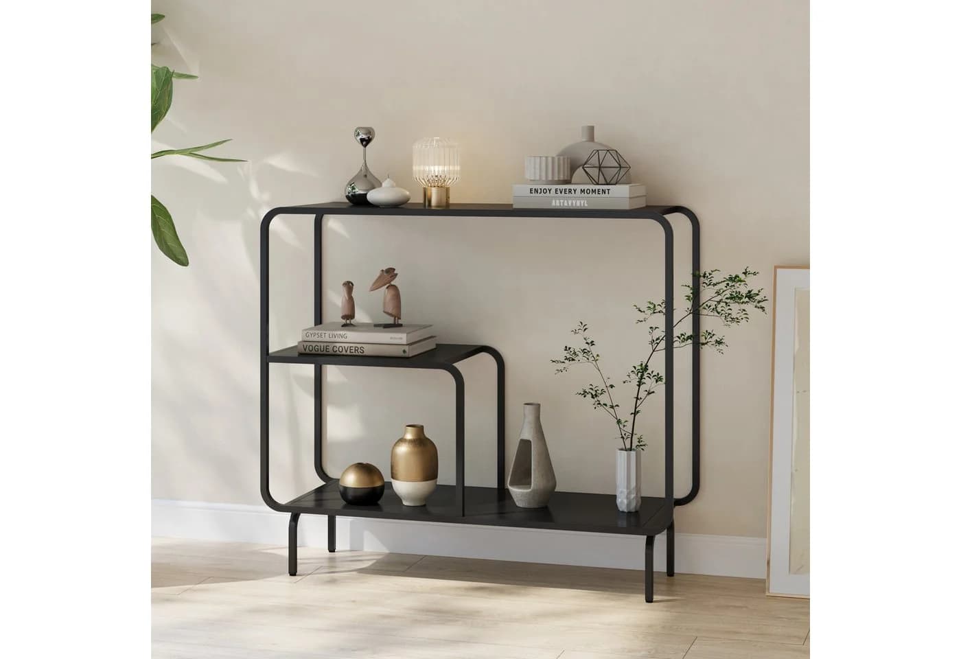 en.casa Konsolentisch Færder Metall Schwarz - Bild 2