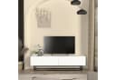 en.casa TV-Schrank Verpsboga Weiß mit gerillter 3D-Front Bild 3