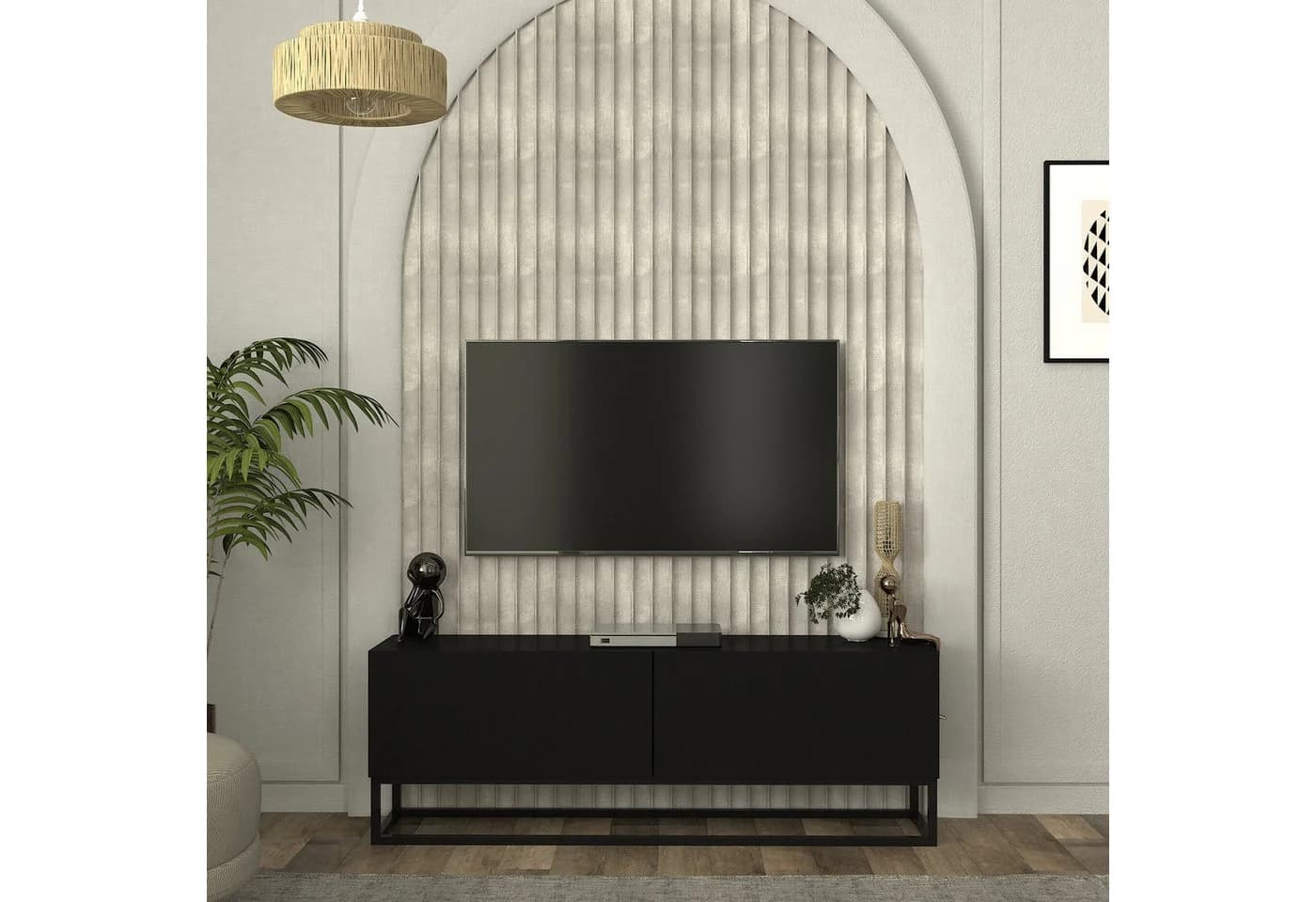 en.casa TV-Schrank »Nolven« Schwarz - Bild 3