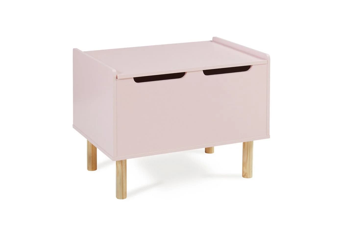 en.casa Spielzeugtruhe Virer Rosa mit Deckel