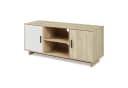 en.casa TV-Schrank Kenta Sonoma-Eicheoptik Weiß 2 Türen Bild 1