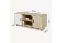 en.casa TV-Schrank Kenta Sonoma-Eicheoptik Weiß 2 Türen Bild 3