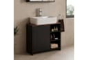 en.casa Waschbeckenunterschrank Trond Schwarz Walnussoptik Bild 2