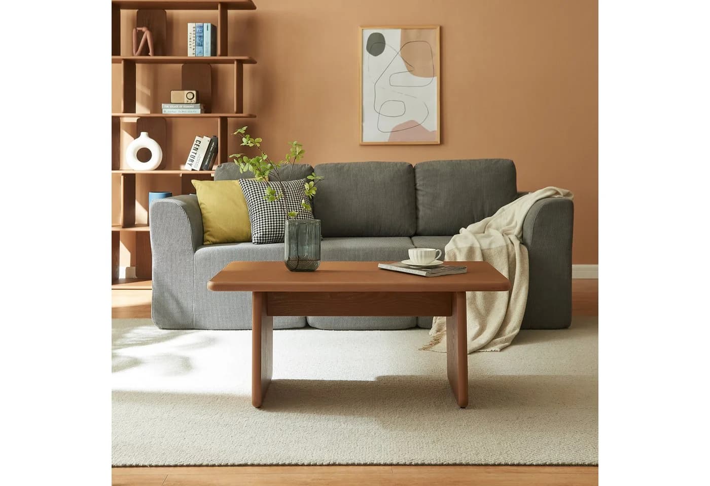 en.casa Couchtisch Gäljami Walnussoptik Modern