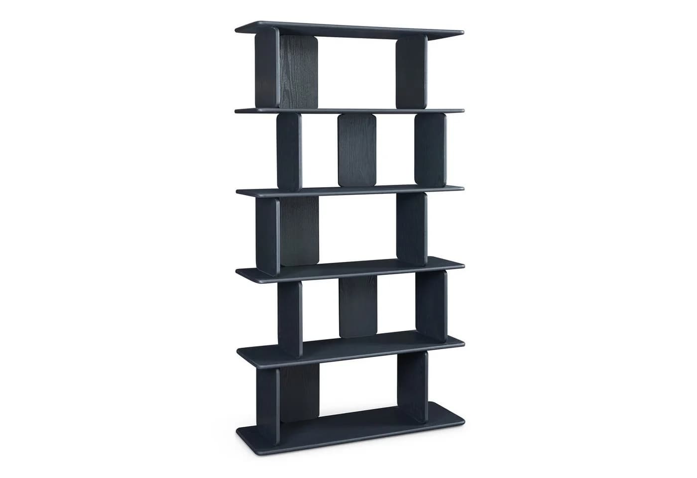 en.casa Bücherregal Gäljami 5 Fächer Schwarz Modern - Bild 4
