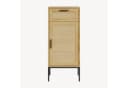 en.casa Midischrank Marhasa mit Tür und Schublade 92x40x30 cm Eicheoptik/Schwarz Bild 5