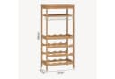 en.casa Weinregal Fillby 16 Flaschen Bambus Natur Bild 5