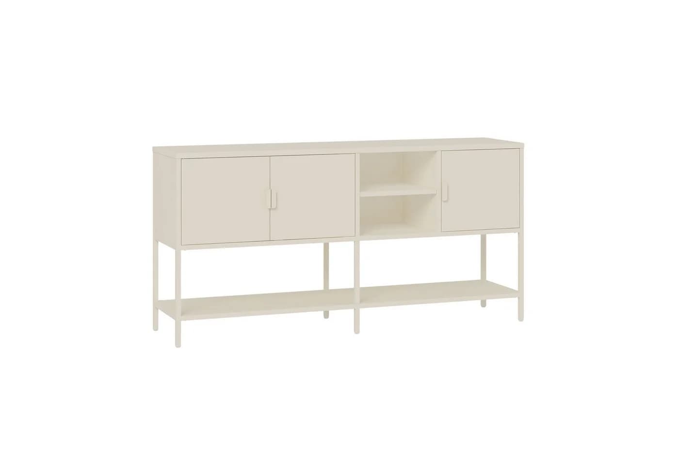 en.casa Sideboard Kliri 3 Türen Stahl Cremeweiß - Bild 4