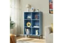 en.casa Bücherregal Colwyn 6 Fächer Blau Schwarz Bild 2