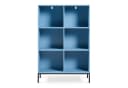 en.casa Bücherregal Colwyn 6 Fächer Blau Schwarz Bild 5