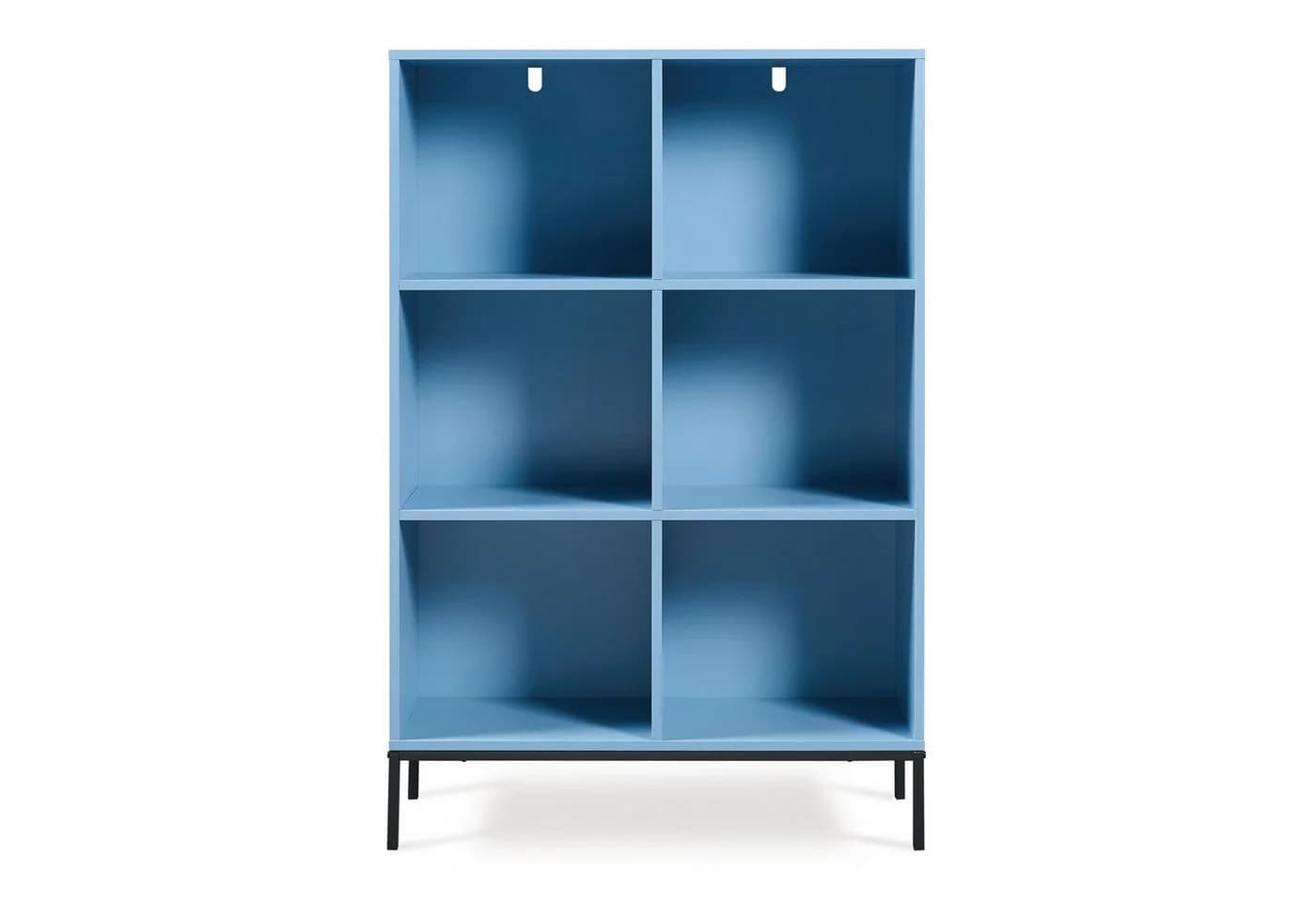 en.casa Bücherregal Colwyn 6 Fächer Blau Schwarz - Bild 5