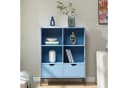 en.casa Bücherregal Colwyn Blau mit 2 Schubladen Bild 1