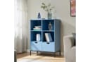 en.casa Bücherregal Colwyn Blau mit 2 Schubladen Bild 2