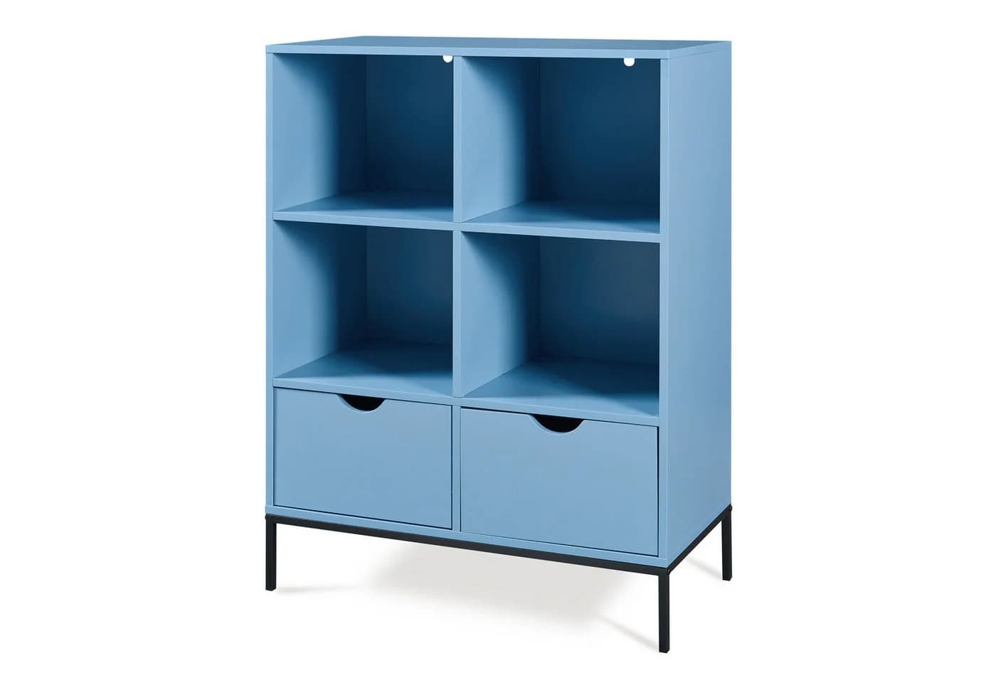 en.casa Bücherregal Colwyn Blau mit 2 Schubladen - Bild 5