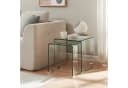 en.casa Satztisch 2-tlg. Couchtisch-Set Glastisch Transparent Bild 4