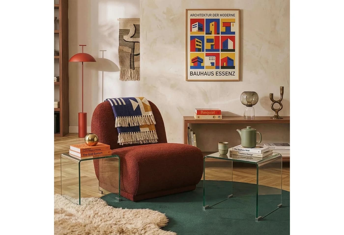 en.casa Satztisch 2-tlg. Couchtisch-Set Glastisch Transparent - Bild 5