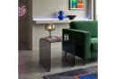 en.casa Beistelltisch Varlofrek Glas Dunkelgrau Bild 5