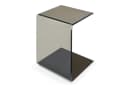 en.casa Beistelltisch C-Form Glas Dunkelgrau Bild 1