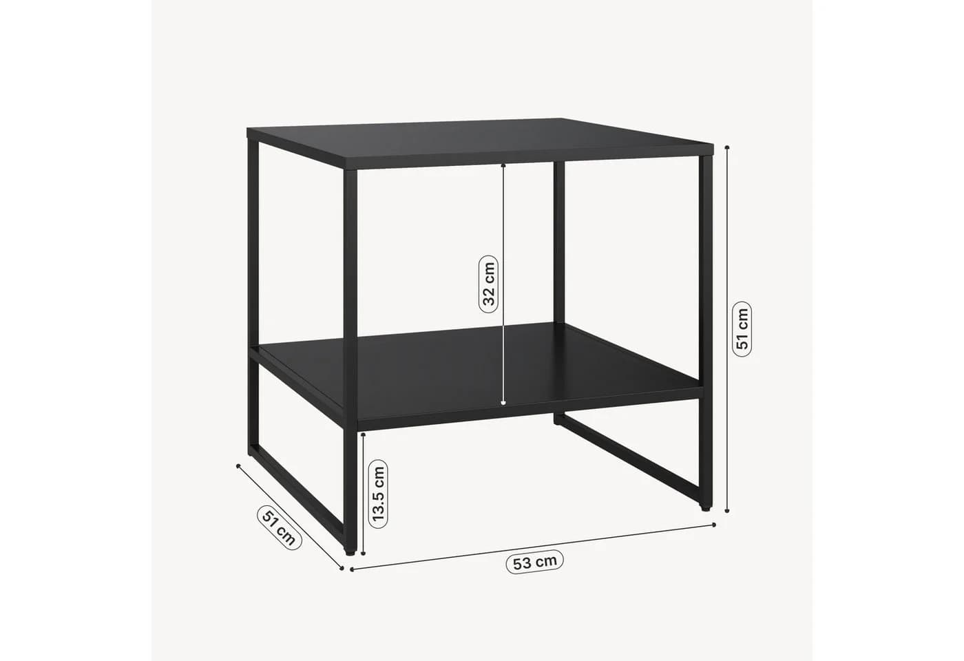 en.casa Beistelltisch Salsnes Schwarz Industrial Design - Bild 3