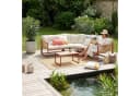 casa.pro Loungeset 4-tlg. Ecksofa mit Couchtisch Rot/Beige Bild 1