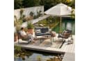 casa.pro Gartenlounge-Set 4-tlg. Dunkelgrau Rattanoptik Bild 1